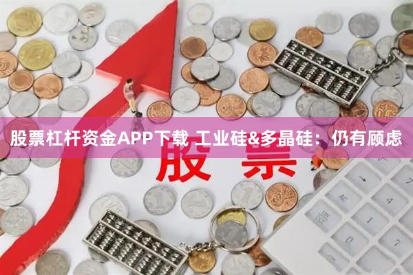股票杠杆资金APP下载 工业硅&多晶硅：仍有顾虑